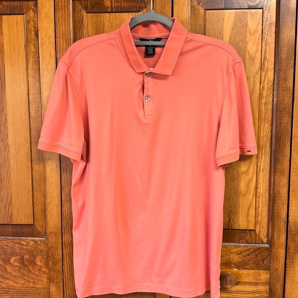 Calvin Klein Rusty Orange Mens Cotton Polo Size M
